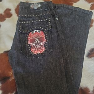 Rare sugar skull Laguna beach Jeans